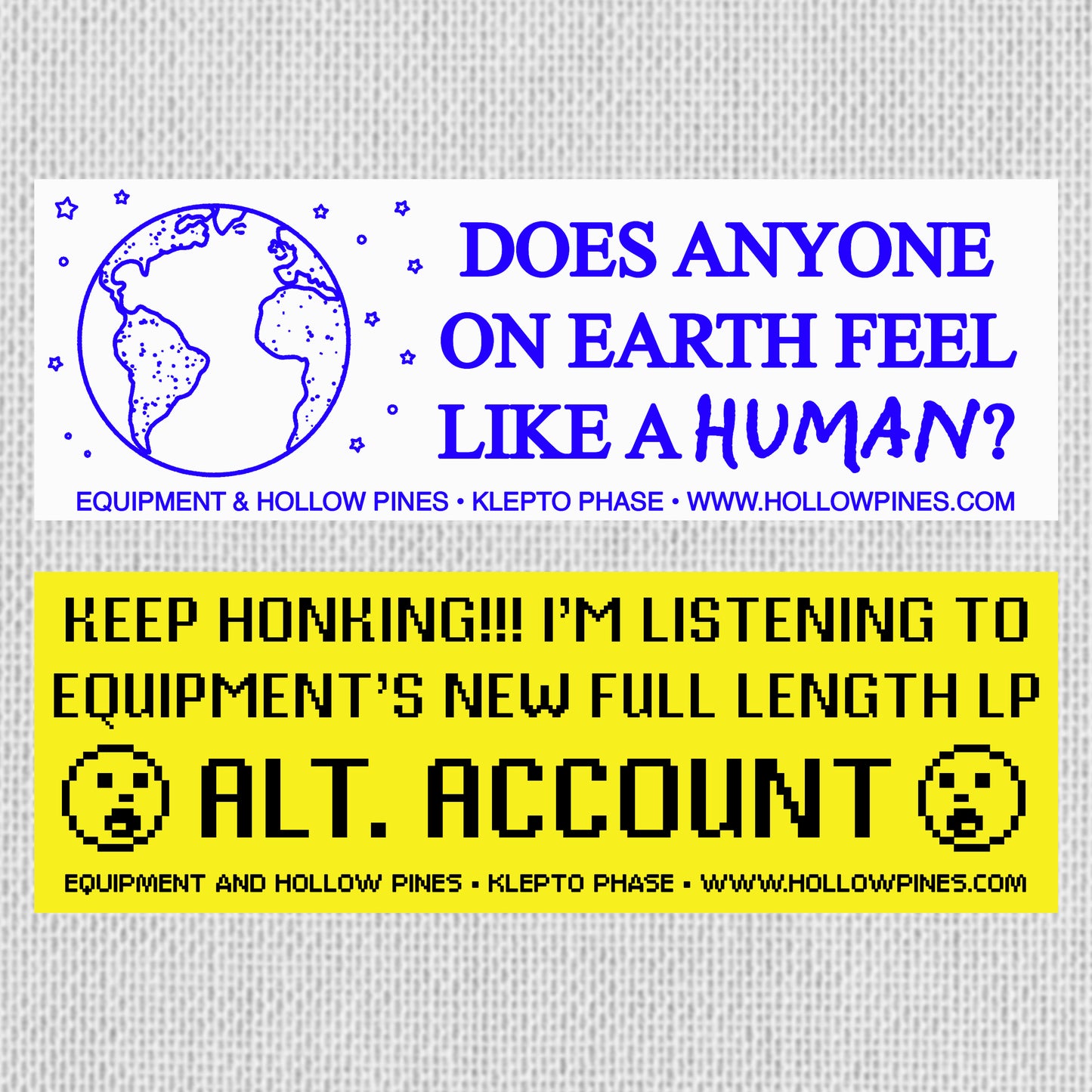 Equipment Alt. Account Bumper Sticker Pack